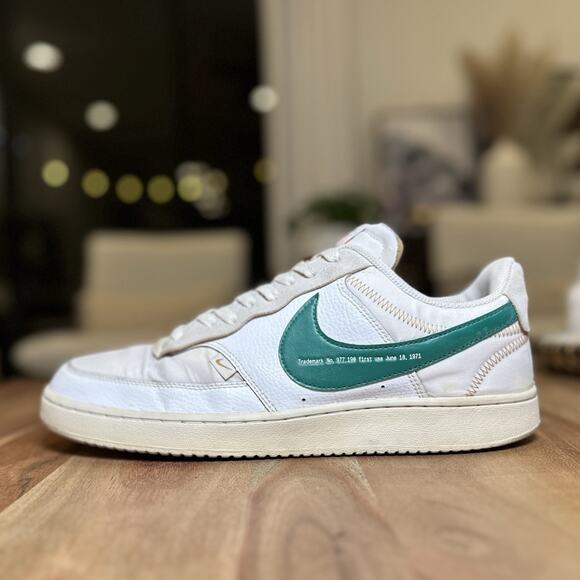 Nike Court Vision Low Premium \'First Use - White Green Noise\' DJ2001-100 Size 12 main image 5